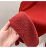 Women's Velvet Half-High Collar Sweater: Solid Color, Warm, Slim-Fit, Autumn/Winter Style, Simple & Soft Knitted Base Layer.