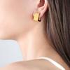 Geometric Metal Square Earrings for Women - Hip Hop, European & American Style, Needle Back, Trendy Niche Design