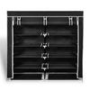 VidaXL Armoire à chaussures avec housse 115 x 28 x 110cm Tissu Noir