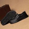 Soft Soled Cowhide Leather Shoes with Stitching Men's Casual Leather Shoes with Flanged Thick Sole Middle-aged Lazy Shoes