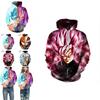 Polyester Dragon Ball Z Super Saiyan Goku Men Women Anime Pullover Hoodie**