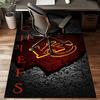 Kansas Chiefs Logo Rug Game Carpet, Floor Mat for Bedroom Living Room Entryway Rug, Home Decor Idea Gift for Christmas birthday