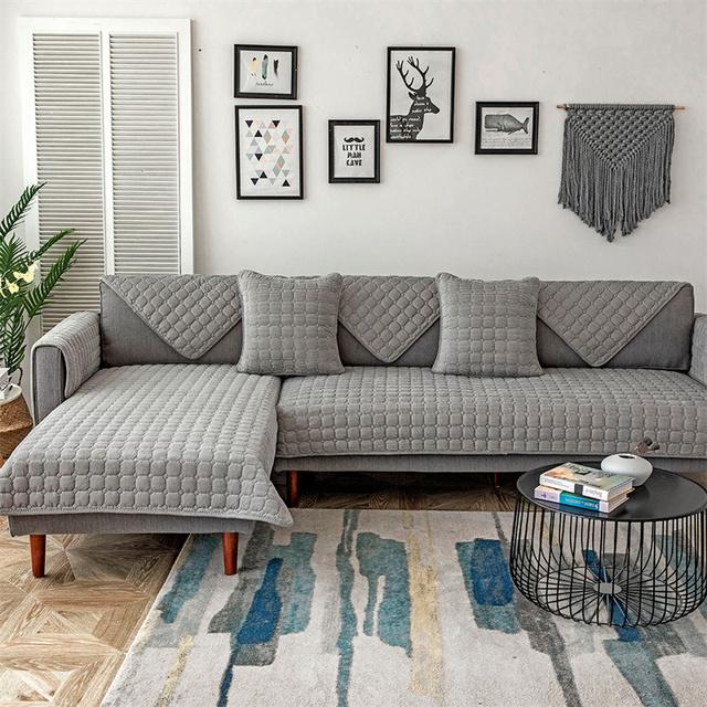 

Утолщенный плюшевый чехол для дивана, универсальное полотенце для дивана, модульный коврик для дивана, нескользящий моющийся чехол для дивана, чехлы для гостиной, домашний декор 1pc 45x45 pillowcase