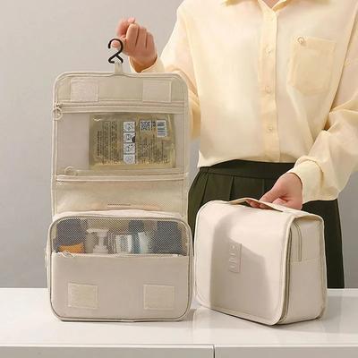 Hochwertige Reise-Make-up-Tasche, wasserdicht, Toilettenartikel-Organizer, für Damen, Neceser, Badezimmerhaken, Waschbeutel, Haken, Make-up-Aufbewahrungstasche