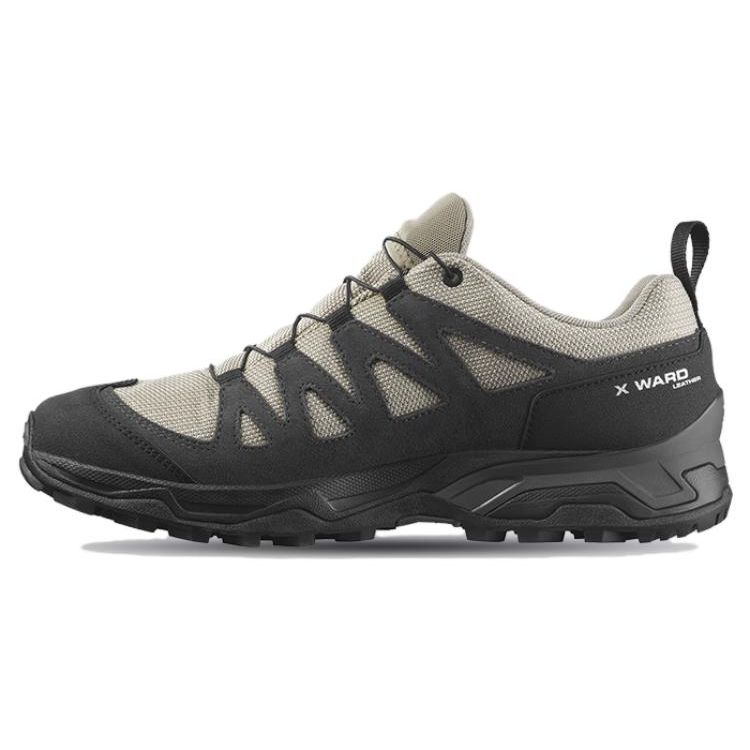 SALOMON X Ward Leather Gtx Round Toe Lace-Up Low-Top Outdoor Functional Shoes Men Shoes Khaki 471821