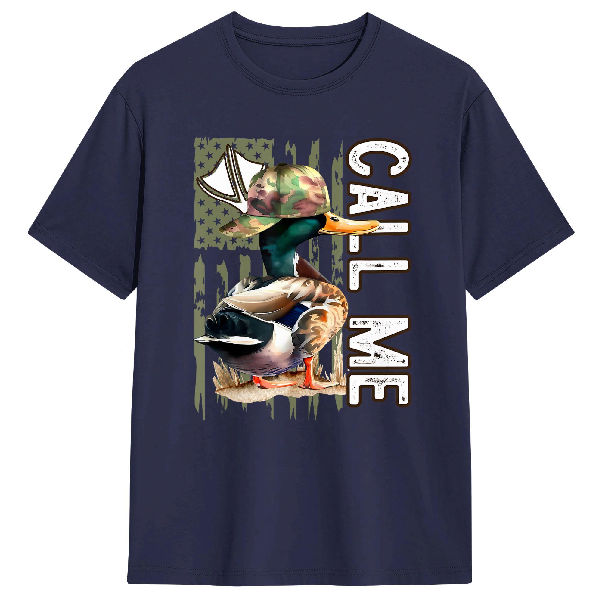 

Men Call Me Mallard Duck Hunter Hunting TShirts 100 Cotton Tees Beach Short Sleeve T Shirt Crew Neck Trending Casual Tee Shirt 4XL