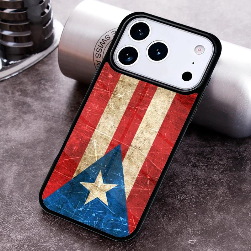 Puerto Rico Flag Soft Phone Case for iPhone 17 16 15 Pro Max Air 14 13 12 11 Plus Shockproof Capa Cover