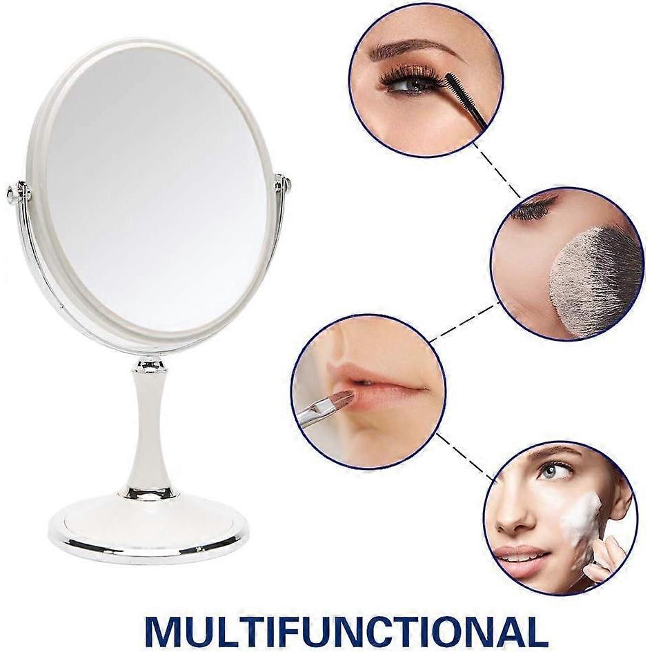 Vintage Table Mirror with Stand Double Sided Swivel Magnification
