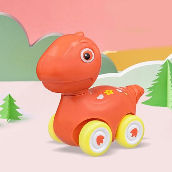Pull Back Dinosaur Car Toys for Kids Cartoon Dino Figures Vehicle