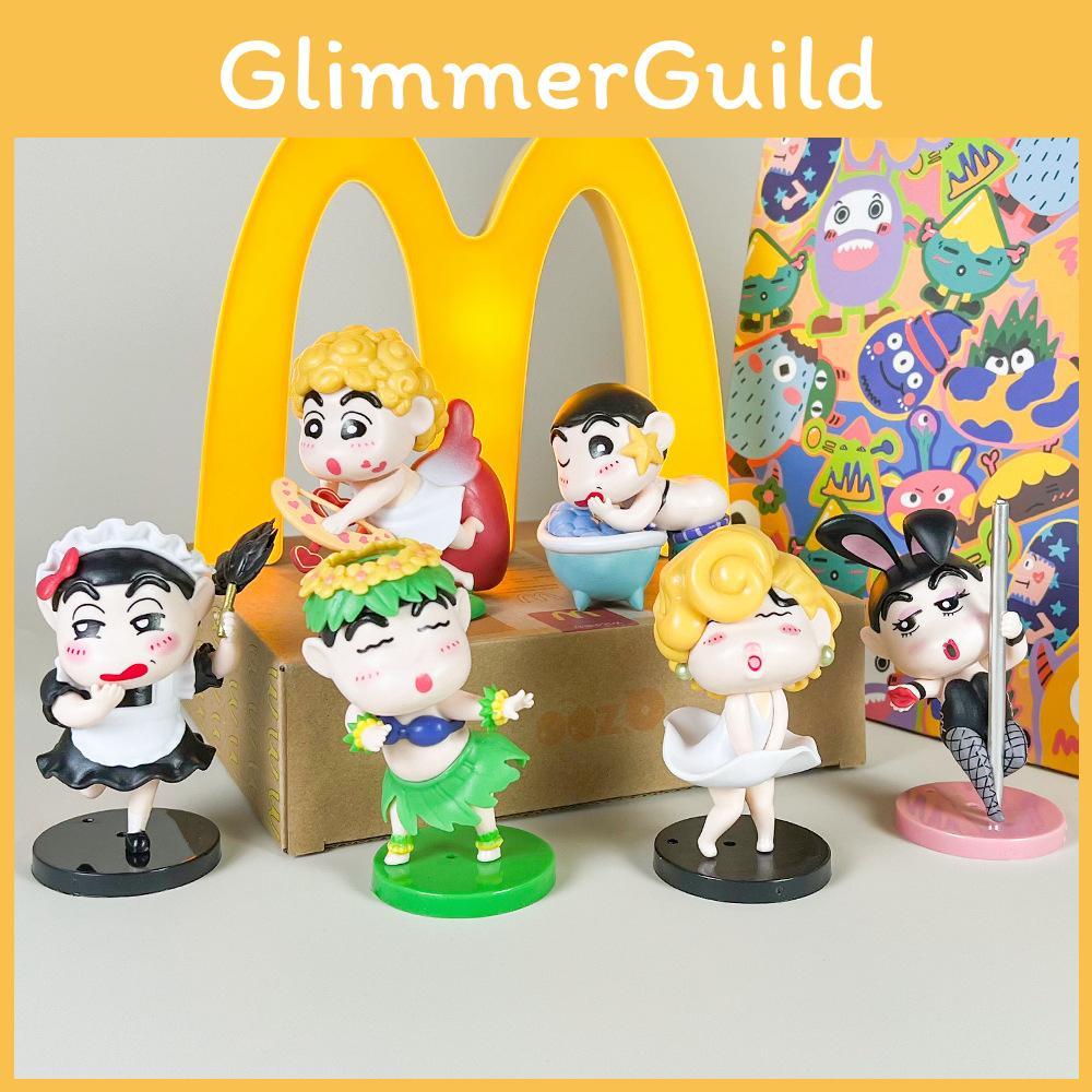 Crayon Shin Funny Chan Grass Skirt Maid Mermaid Angel Style Ornament Model