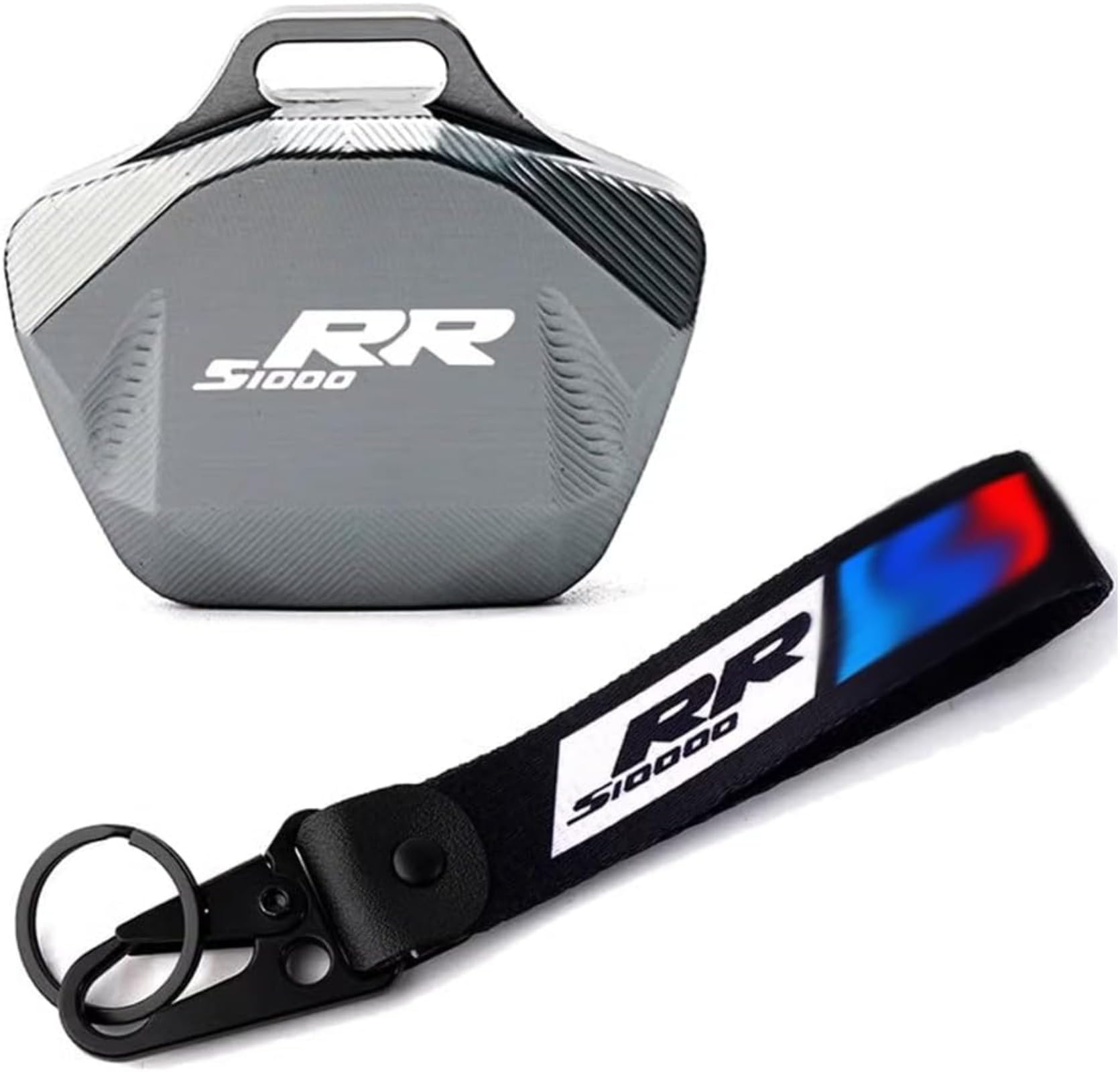 

[DOMOPAY] For S1000RR s1000rr 2010-2023 Motorcycle Accessories CNC Key Cover Shell Embroidery Badge Keychain
