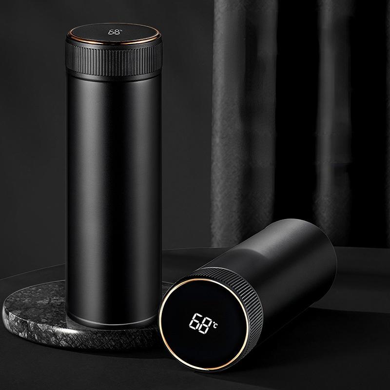 Portable Large-capacity Intelligence Thermos Cup 500ml Vacuum Flasks Stainless Steel Thermos Cup Water Bottle Travel Tea Mug Office Thermos Cup