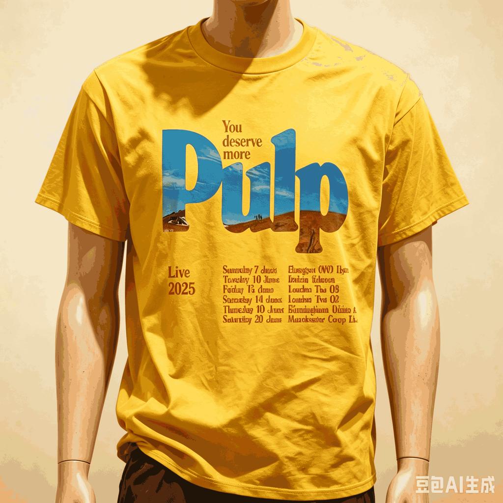 2026 Hot Sale Pulp Band Live 2026 Graphic T-shirt Britpop Aesthetic Streetwear Unisex Oversized Summer Cotton Print Tee Clothing Tops Short Sleeve