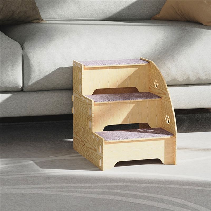 A84E-Pet Ladder, Elderly Cat And Dog Bed Ladder, Sofa Ladder, Dog Steps Wooden Teddy Cat Stairs