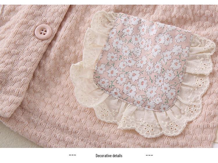 Mädchen Kleinkind Doppel-Lagen Langarm Jacke und Outfit Set für Frühling und Herbst