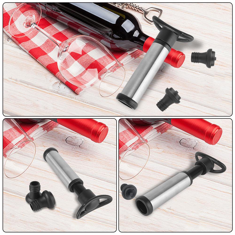 Kitchen Bar Tools Champagne Sealer Fresh Vacuum Wine Cork Portable Bottle Cap Plug Bar Supplies Fresh-keeping Seal Red Wine Bottle Stopper Creative