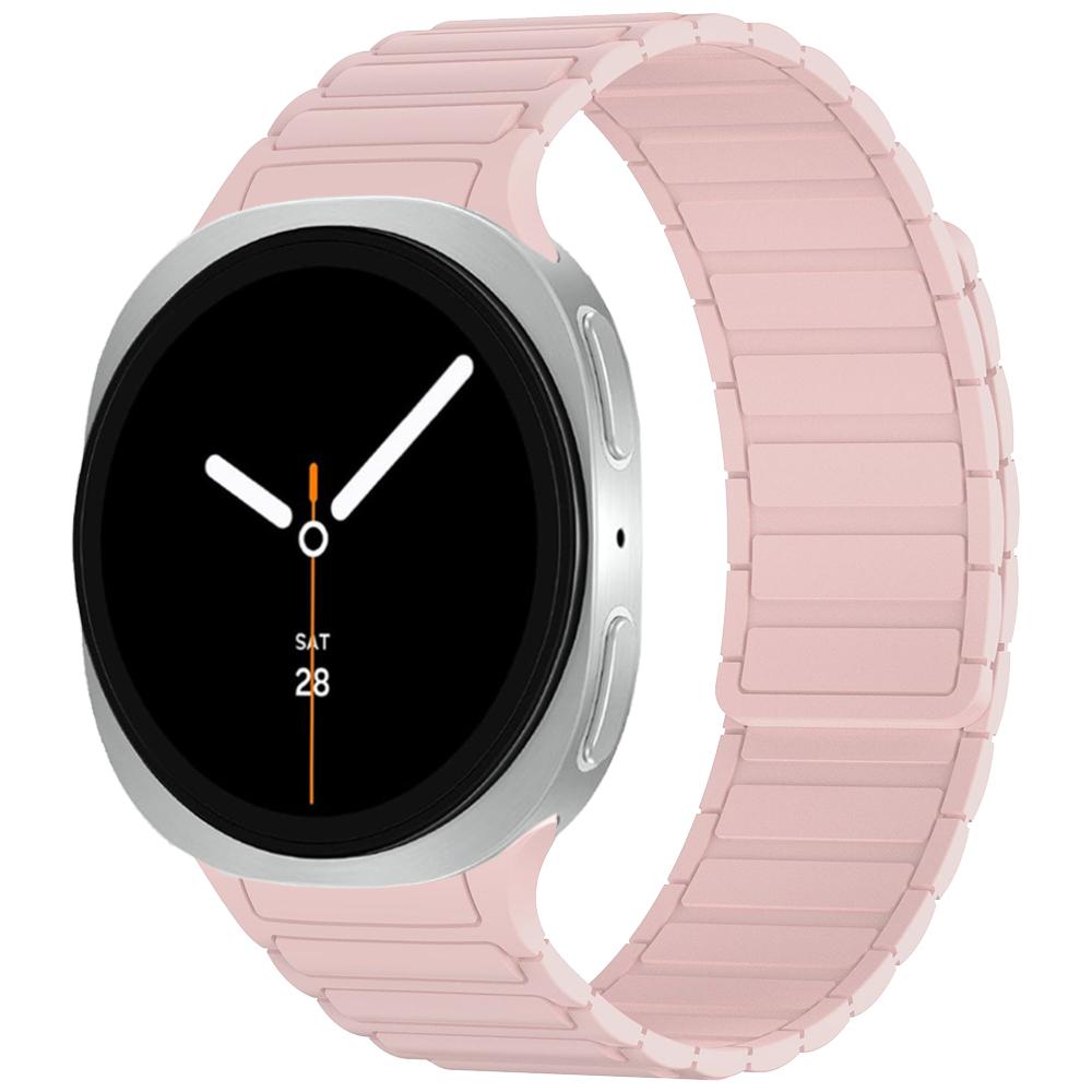 

No Gap Band For Samsung Galaxy Watch 8 Classic 46mm/Watch8 44mm 40mm Magnetic Silicone Strap Bracelet For Galaxy Watch8 розовый