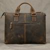 Fashion Crazy Horse Leather Briefcase Bag Men Laptop Bags Men OfficeTote Bag Cow Leather Handbag A4 Portfolio Men's Hand Bags