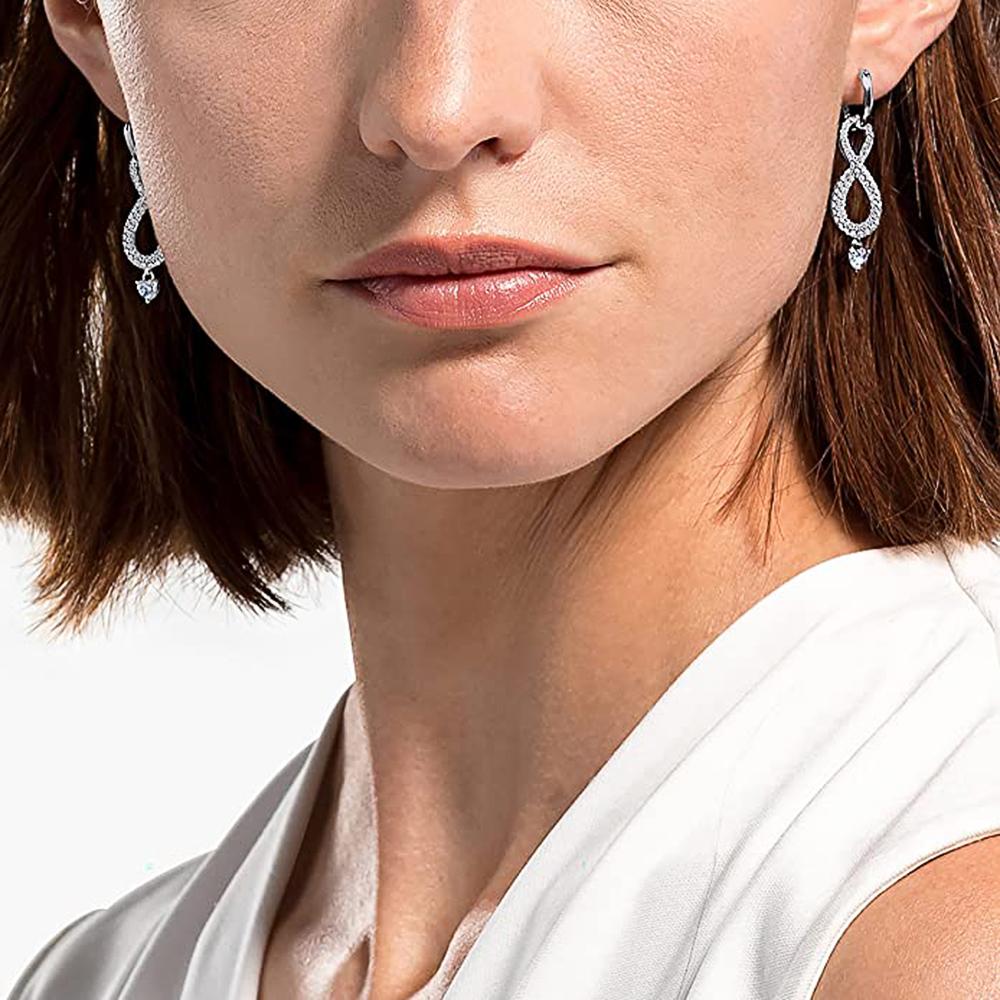 Fashion Bridal Wedding Earrings Dazzling Zirconia Pendant Jewelry for Engagement Ceremony Trendy Modern Style Accessories