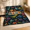 Personalized Dinosaur Alphabet Coral Fleece Blanket