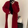 Knitted Long Cardigans for Women Coats Solid Autumn Winter Sweater Open Stitch Fashion Outerwear Elegent Causal Cardigan