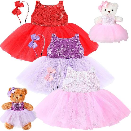 6 Pcs Bear Clothes Bear Skirt Fit 12-16 Inch Stuffed Animals Make Your Own Stuffed Animals Cute Tiny Clothes