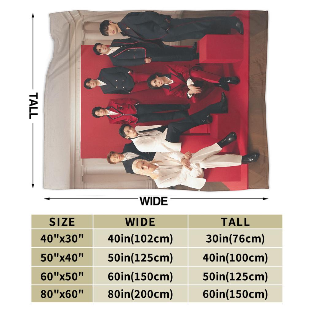 S-StrayKids Warm Blanket K-pop Boys Group Child Plush Throw Blanket Funny Home Decor Flannel Bedspread Sofa Bed Cover