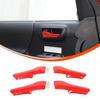 Red ABS Interior Inner Door Handle Cover Trim For Toyota Tacoma 2016-