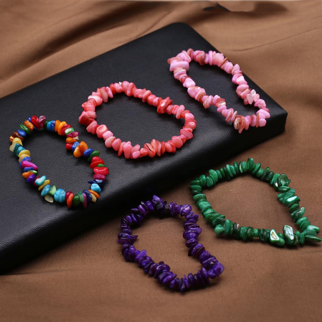 Nový styl dámský náramek přírodní kámen malachit/labradorit štěrkový náramek pro ženy narozeninový dárkový řetízek pro štěstí 18 CM