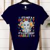 Its A Different Ability Autism Teacher Shirt Autism Awareness Cartoon Design Woman Tshirts Special Education Gift Classic Tops