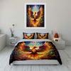 "Colorful Phoenix Art Decoration Set" Bedding Set with 1 Duvet Cover 2 Pillowcases Single Double King Queen, Gift