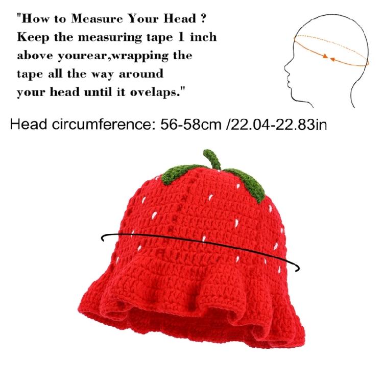Girls Strawberry Hat Handwoven Strawberry Headwear for Vacations Photo Props