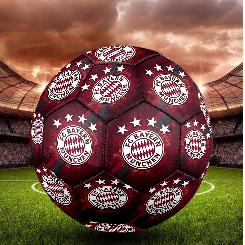 Bayern Monaco Pallone da Calcio Taglia 5 Alta Elasticità Pallone da Calcio Per Competizione All'aperto Allenamento Quotidiano Gioco