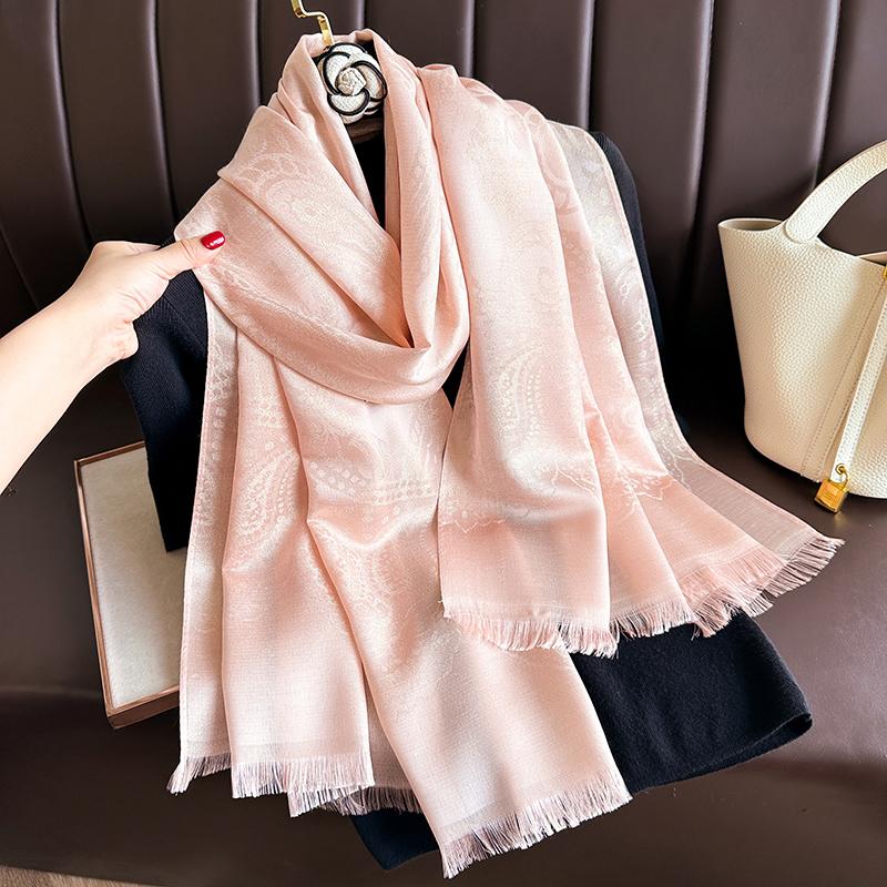 New Fashion Winter Bohemia Warm Soft Cashmere Jacquard Pashmina Scarf for Women Bandana Shawl Headband Foulard Bufanda