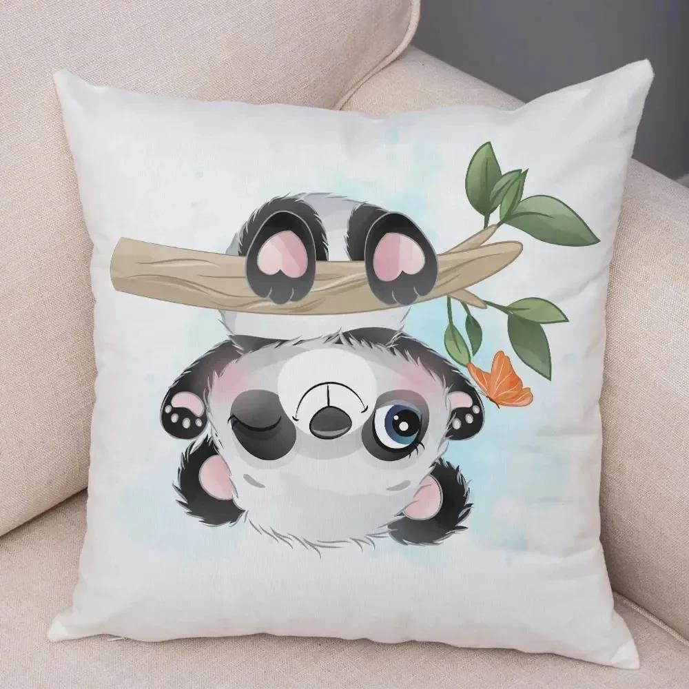 Cartoon Chinese Panda Decorative Pillowcase Car Ornaments Office Living Room Sofa Home Pillowcase Perfect Gift for Children