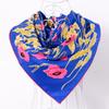 [BYSIFA]Autumn Winter Twill Large Square Pink Twill Scarves Headscarves 90*90cm Fashion Accessories Ladies Multi Head Scarf Cape