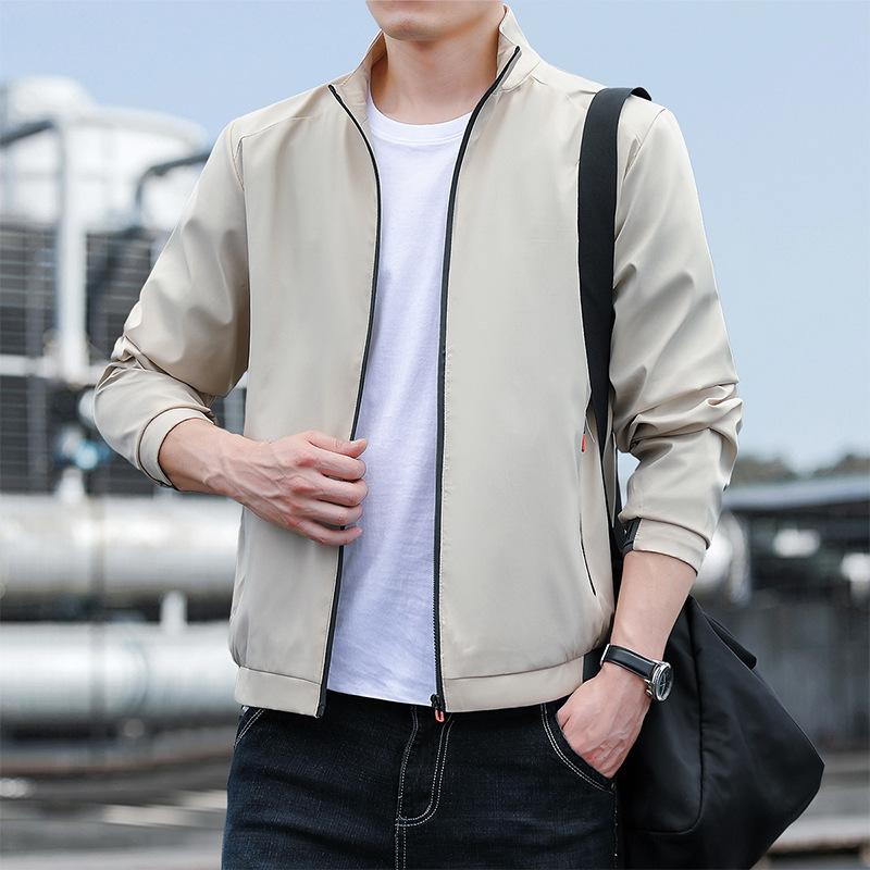 

Куртка Мужская Осенняя Новая Куртка Водонепроницаемая Модная Куртка со Стойкой 5XL