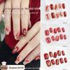 Festive Koi Lucky Red Cat Eye Wearable Nails - 30-Piece Set for New Year & Spring Celebrations