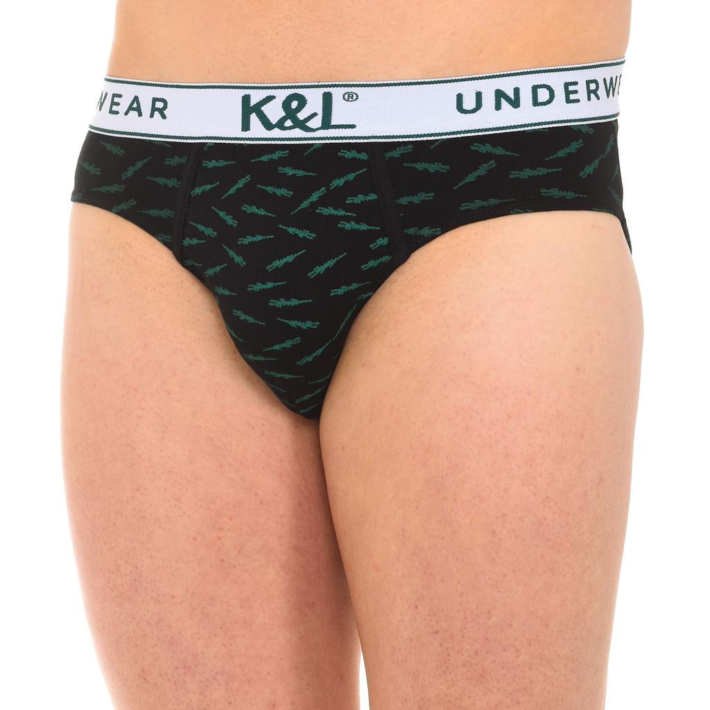 Pack-3 Men's Printed Breathable Fabric Slips KL3005