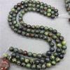 Natural Stone Gemstone  Bloodstone Round Loose Beads DIY Bracelet Necklace Accessories