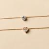 1 PC Alloy Fashion Multi-layer Love Lady Necklace, Inlaid With Rhinestone Drop Pendant