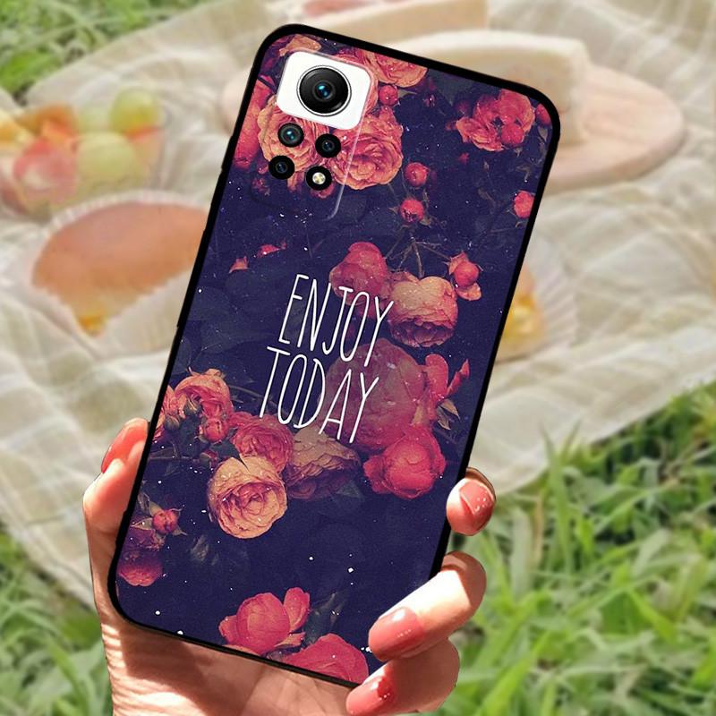 For Redmi Note 12 Pro 4G Case Silicone Soft Marble Black Bumper Funda Coque For Xiaomi Redmi Note 12 Pro Protective Phone Cover