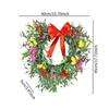 Heart Wreath Front Door Garland Artificial Spring Festival Decor Ornament Decorative Gypsophila Wreath for Party Window Porch
