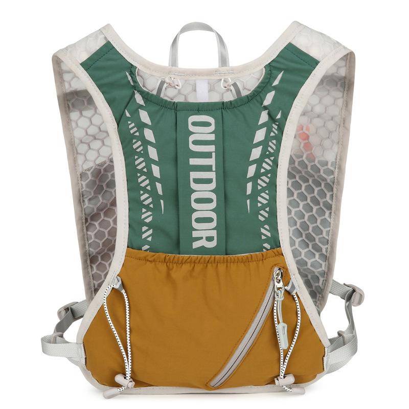 

Reflective Running Hydration Vest Cycling Backpack For Outdoor Sports Climbing Hiking Mtb Road Bike - Adjustable Vest Bag зелёный