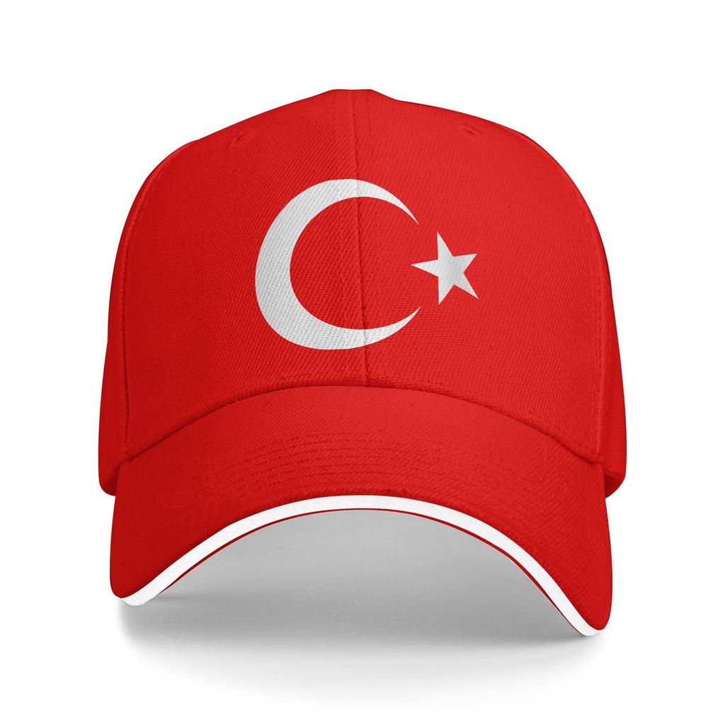Flag of Turkey Souvenir Sandwich Baseball Caps Fashion Turkish Patriot Men Women Breathable Sun Cap Running Golf Adult Hats
