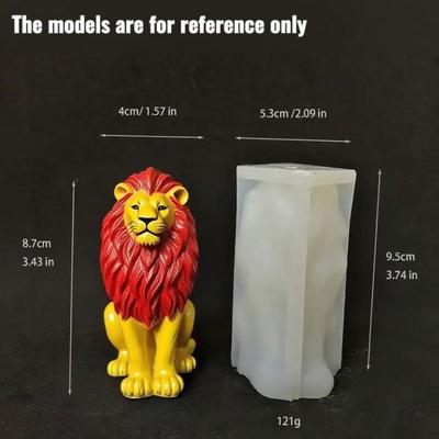 3D Lion Silicone Candle Mold DIY Animal Plaster Ornaments Crafts Mold Aromatherapy Candle Handmade Soap Resin Mould Home Decor