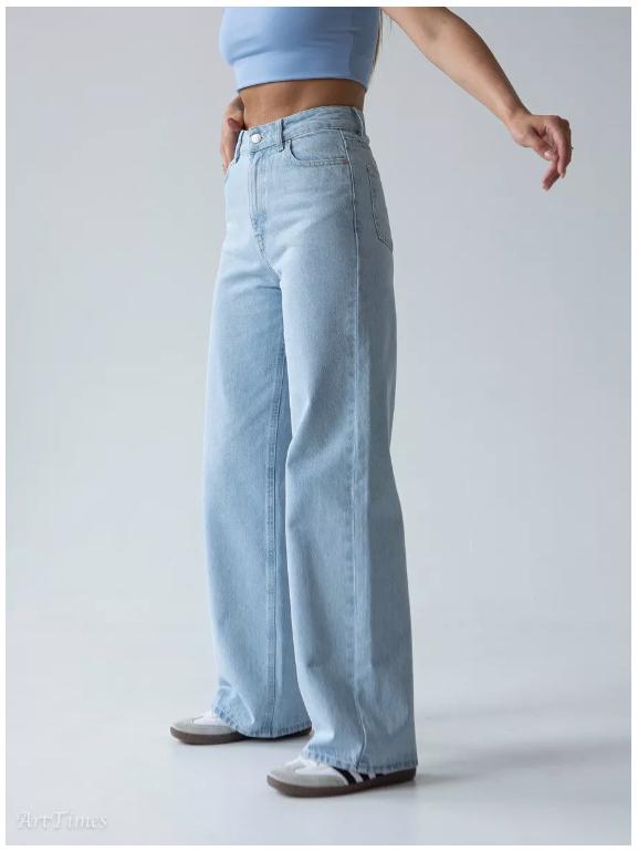 Новые весенне-осенние женские джинсы 2025 – Мода в русском стиле 26 светло-синий