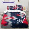 New England Patriots Pattern Bedding Quilt Set  Home Decoration  Gift (1 * Duvet Cover + 2 * Pillowcase  Without Core)