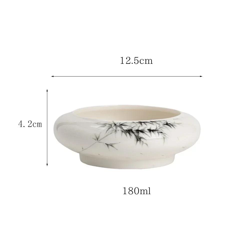 

Small Hand Painted Bamboo Tea Wash Porcelain Bowl For Tea Basin Set Wash Tea Ceremony Utensils Jianshui Trays S
