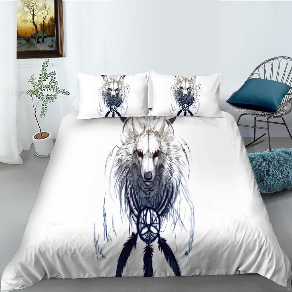 Wolf Series Polyester Bedding Two Or Three Piece Digital Printing Wishshopify